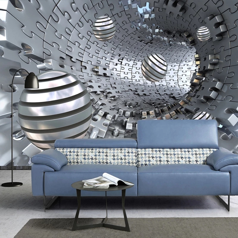 3D Printing Foto - Wallpaper 3D Kustom Kreatif Abstrak Terowongan