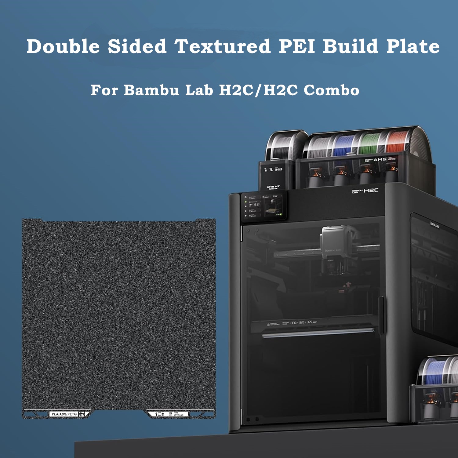 3D Printing Qr Code - H2C Build Plate Black PEI dengan