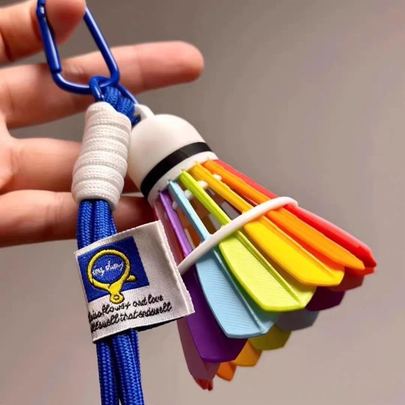 3D Printing Household Items - Liontin Bulu Tangkis Pelangi Cetak 3D