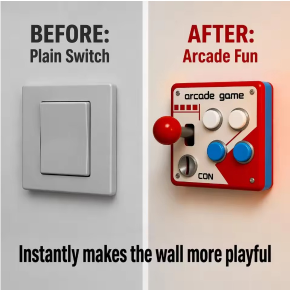 3D Printing Nyc - Penutup Pelat Sakelar Joystick Arcade Retro,