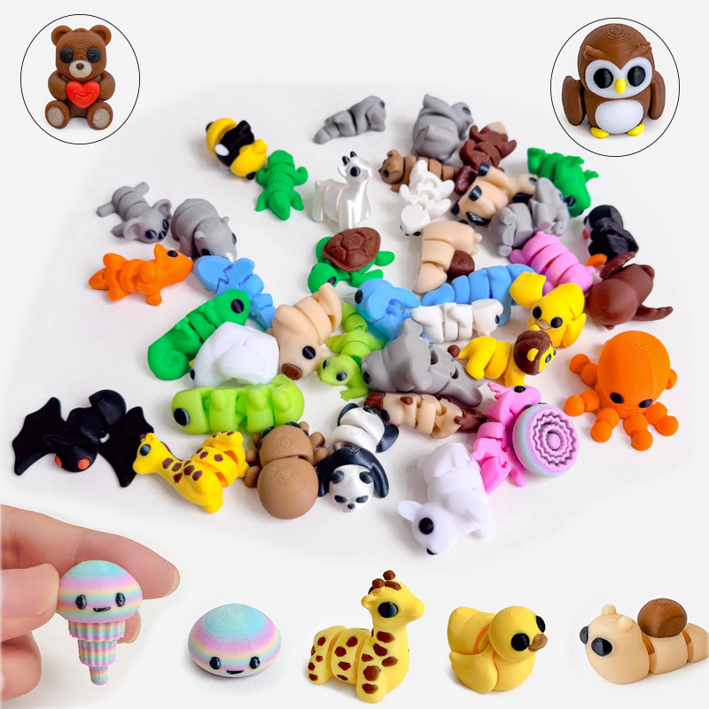3D Printing Household Items - 10-50 Buah Ornamen Patung Hewan Mini