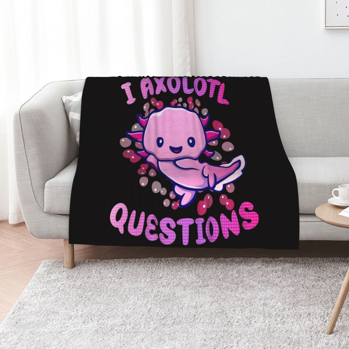 3D Printing Question - i axolotl questions Throw Blanket Selimut