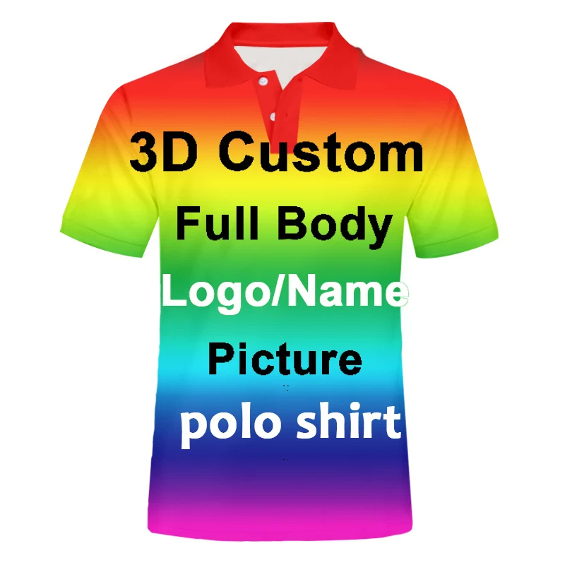 3D Printing Foto - Kaos Polo Pria 3D Print Logo