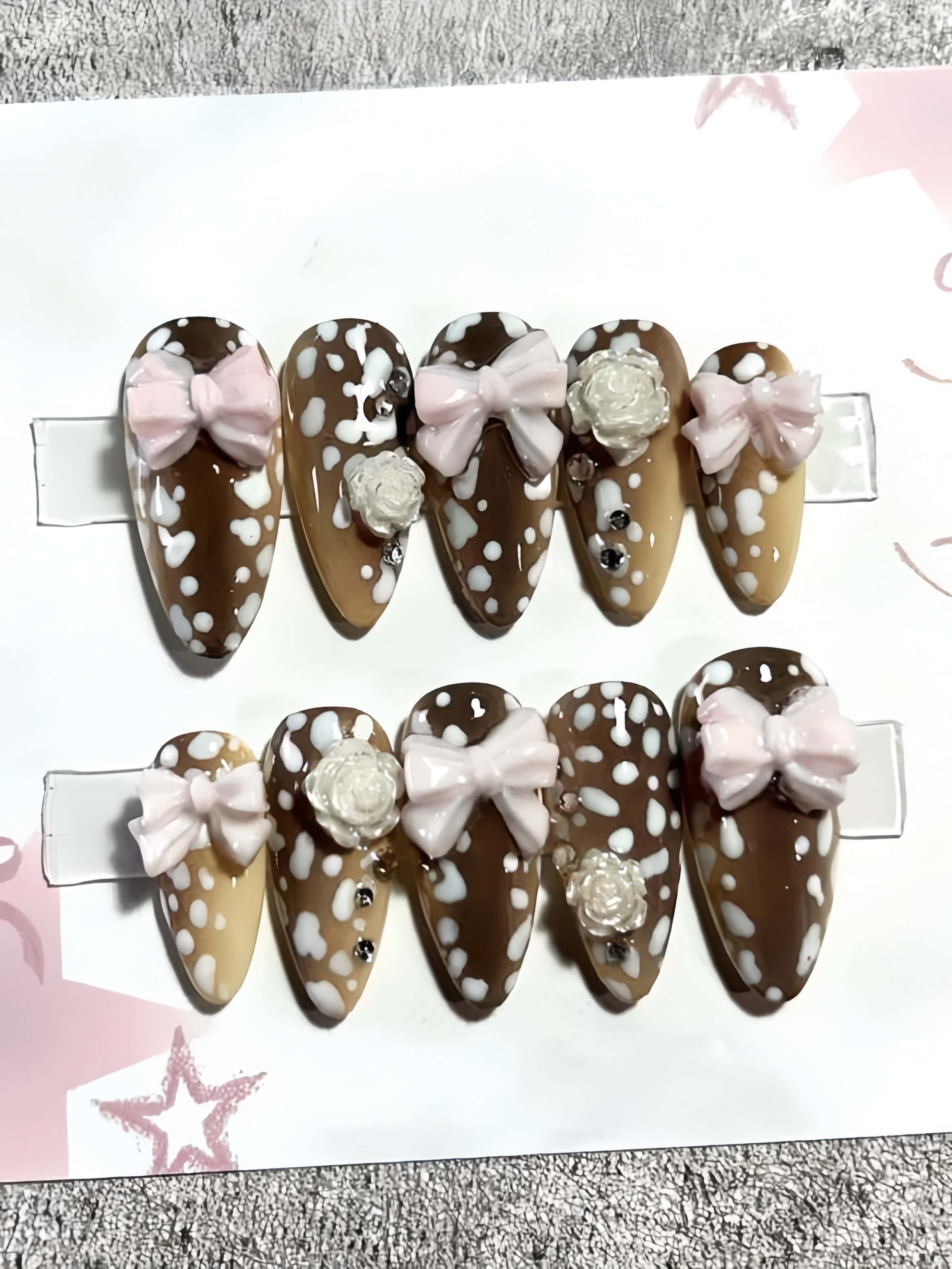 3D Printing File Free - 10 buah kuku palsu berbentuk almond