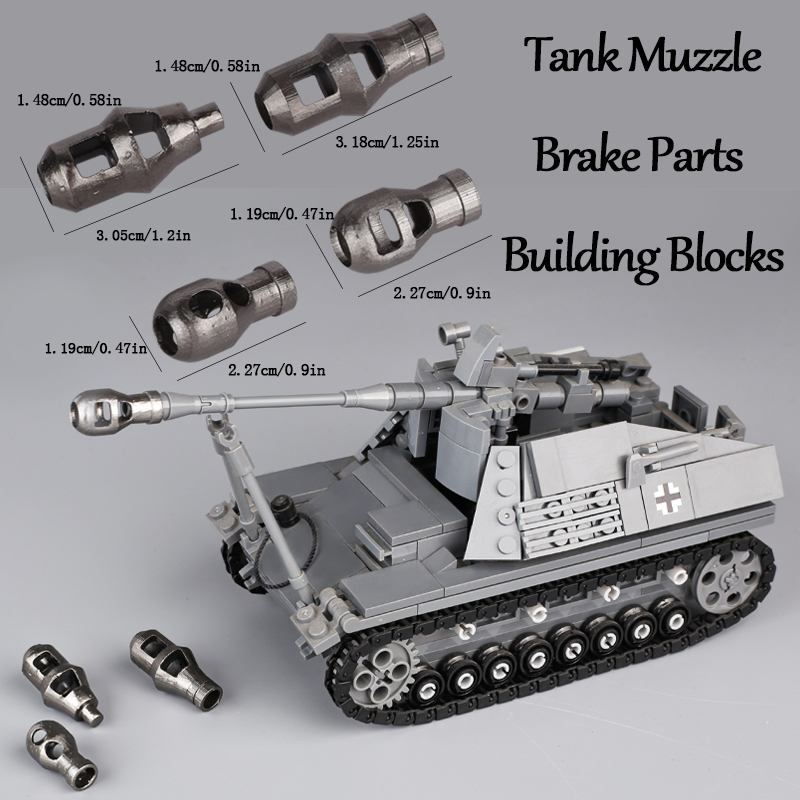3D Printing Lego Bricks - MOC WW2 meriam tangki militer 3D