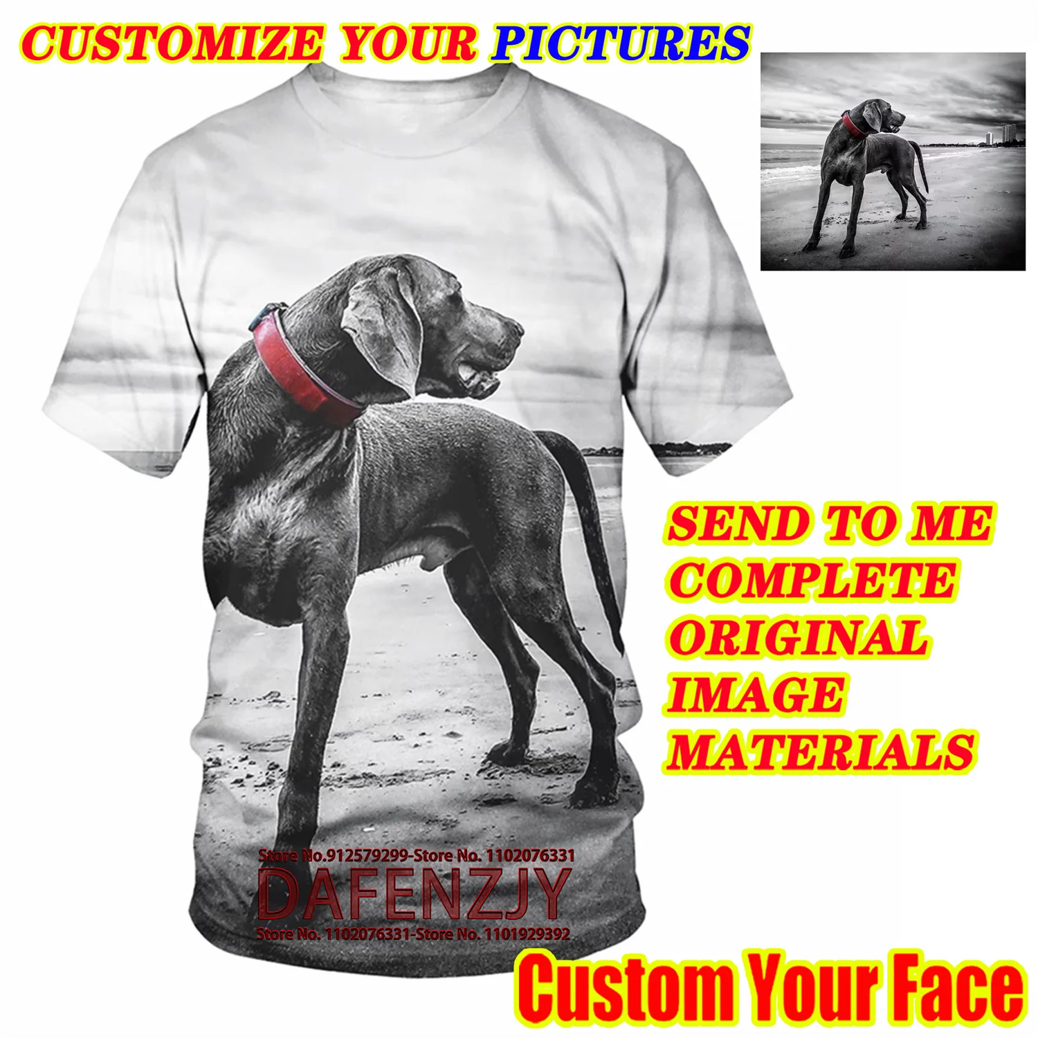 Kaus gambar personal hewan/fot - 3D Printing Foto ulasan dan harga