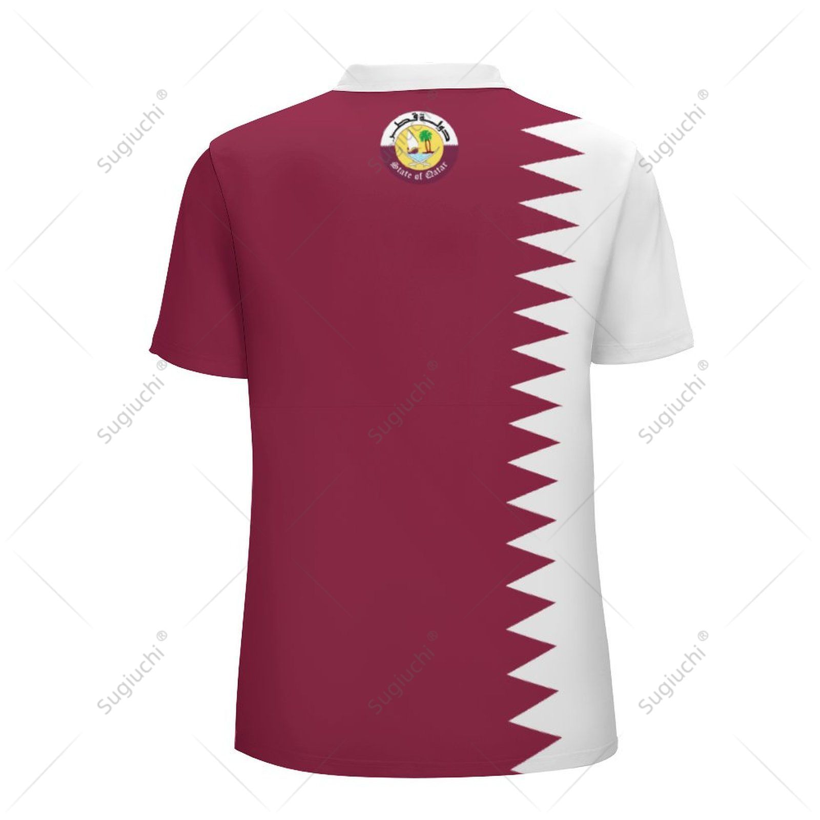 Kaos Polo Unisex Bendera Qatar - 3D Printing Qatar ulasan dan harga