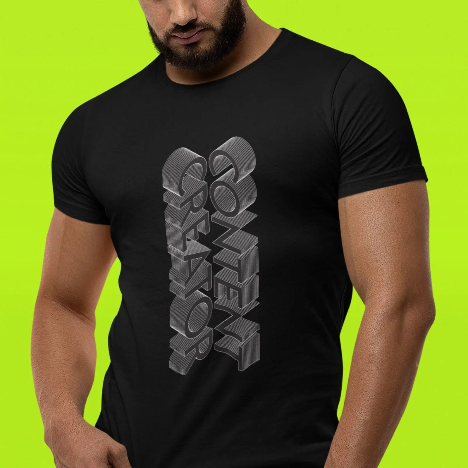 Kaos 3D Typography Content Cre - 3D Printing Youtubers ulasan dan harga