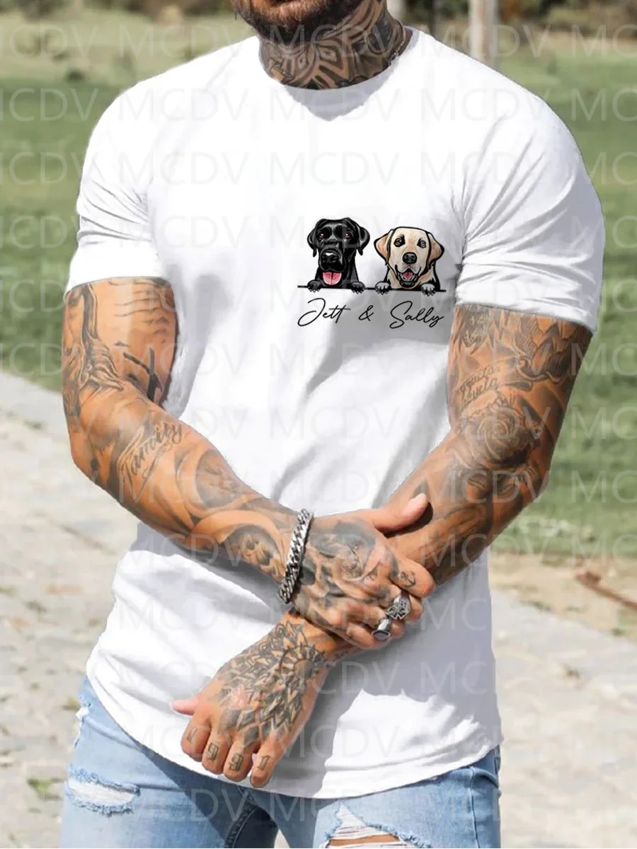 Kaus Pria Musim Panas Love Dog - 3D Printing Maket ulasan dan harga