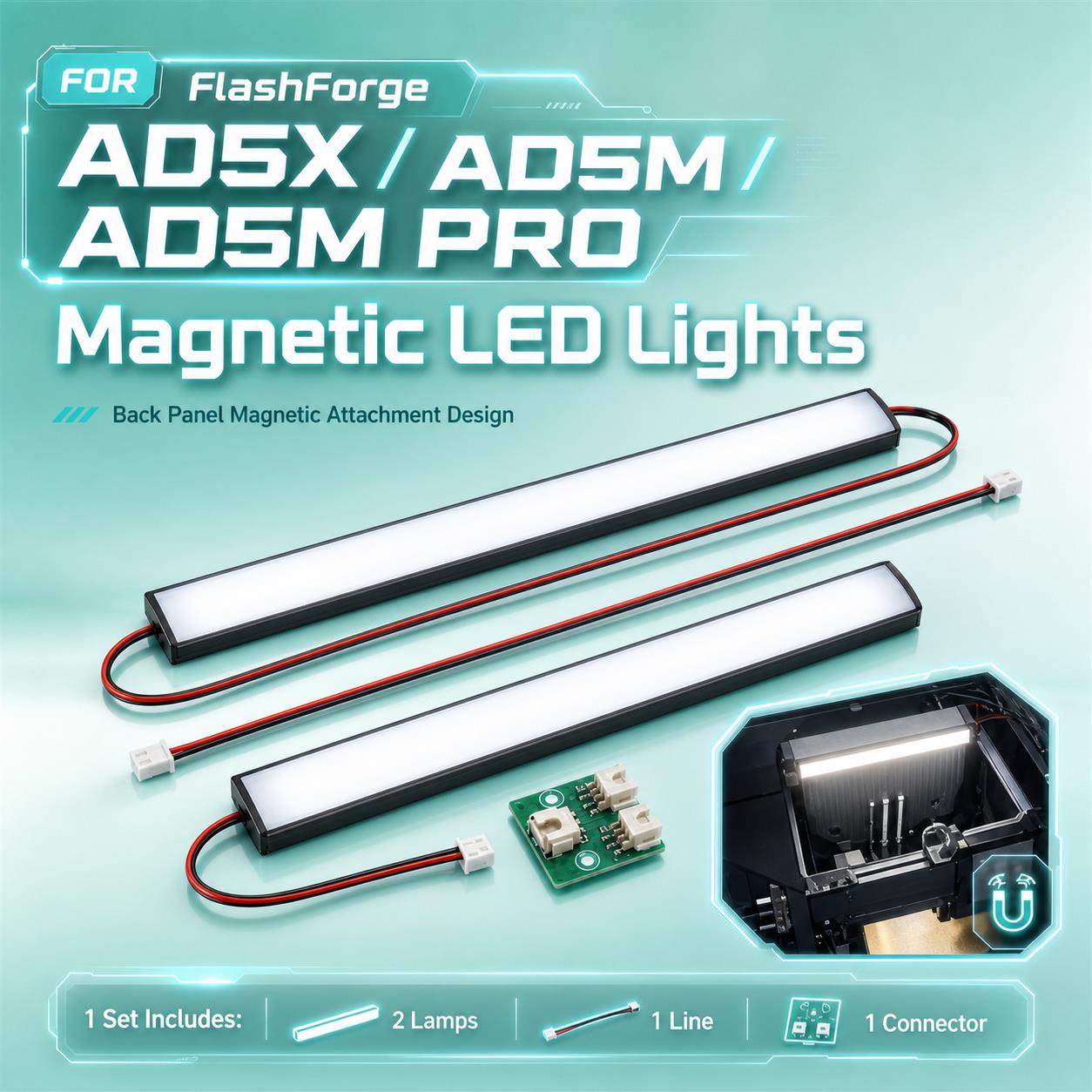 Untuk FLASHFORGE Adventurer 5M - 3D Printer Cable Chain ulasan dan harga