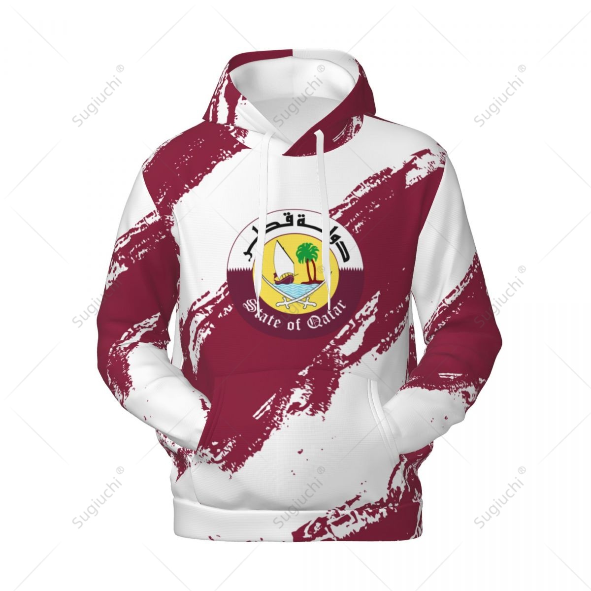 Hoodie Warna Bendera Qatar Uni - 3D Printing Qatar ulasan dan harga