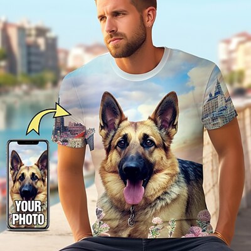 T-shirt hewan peliharaan kusto - 3D Printing Foto ulasan dan harga