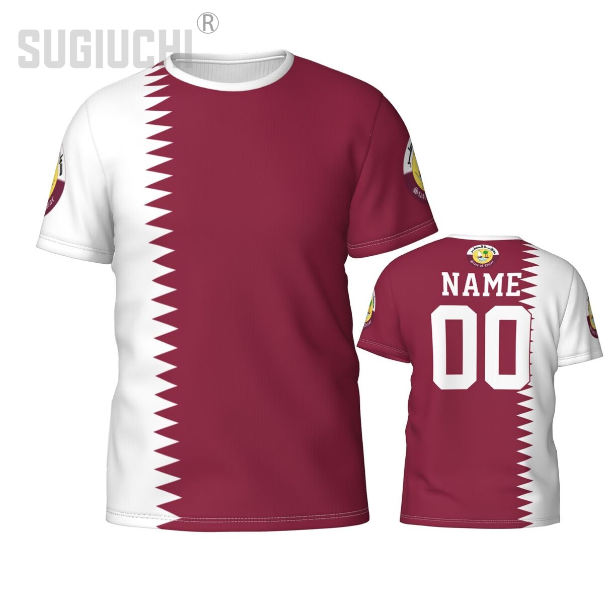 Kaos 3D Lambang Bendera Qatar  - 3D Printing Qatar ulasan dan harga
